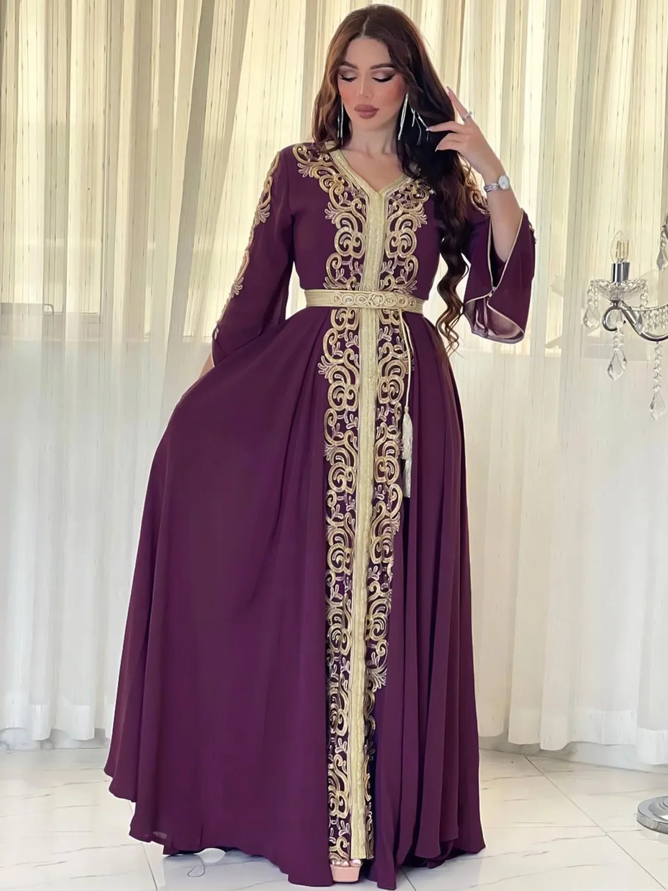 Eid Muslim Party Dress for Women Abaya Emboridery Jalabiya Morocco Dresses Abayas Kaftan Islam Vestidos Arab Long Robe 240715
