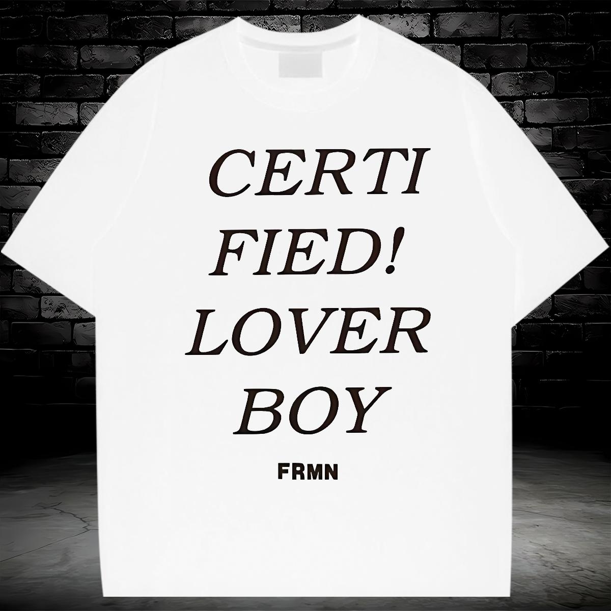 2024 DIY T-Shirts fashion 230g 100% Cotton Plus Size Cartoon Tshirts Hip Hop Street Cotton Breathable Cool Tee Shirt