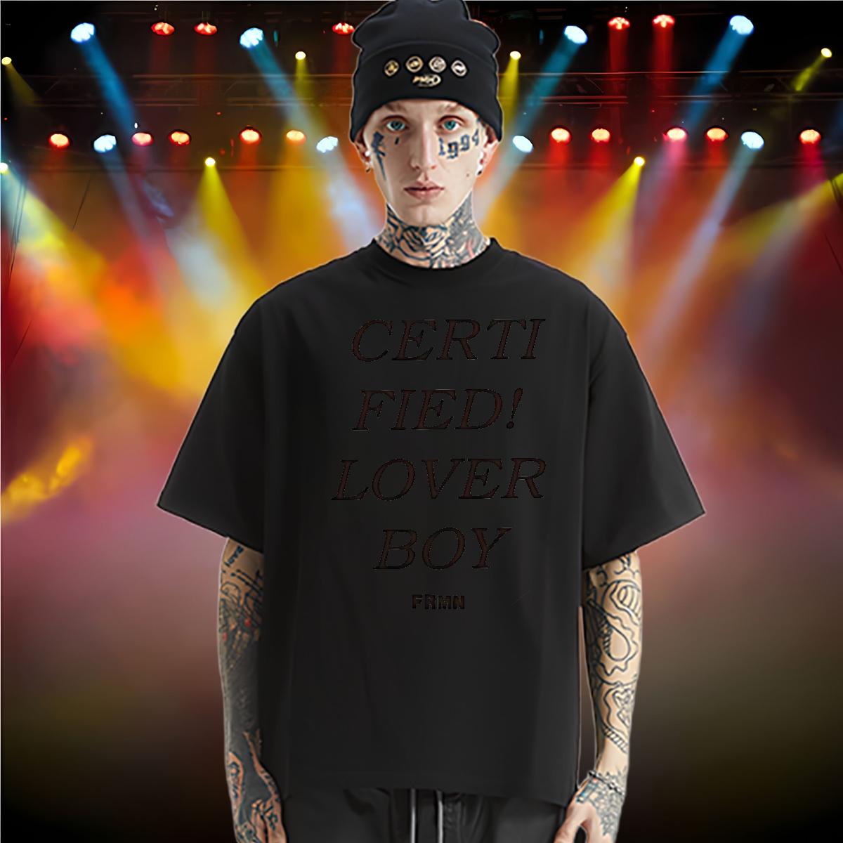 Unisex Men Tees fashion 230g Cotton Round Neck Short Sleeve High Street Hip Hop Man T Shirts Cartoon Printing S-4XL Casual New Tops Tees