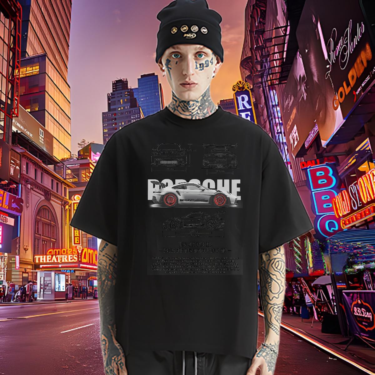 Fashion Design Men T Shirts fashion 100% Cotton 230g Anime Men Tops Tees Daily Outfit Round Neck Short Sleeve Loose Tees Shirts