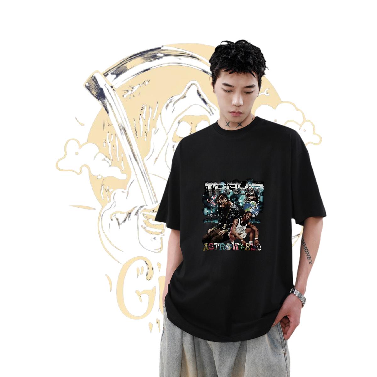 DIY Customized T Shirt For Man Cartoon Printing S-3XL Sport Couples T Shirts Crew Neck Cotton Breathable Brand