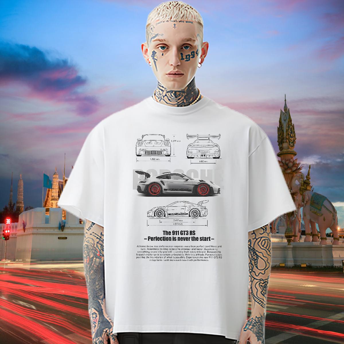 Cool T-Shirts fashion 100% Cotton 230g Casual Beach Short sleeve Cotton Soft Men Clothes T-Shirt 2024 Summer White Plus Size Tshirts