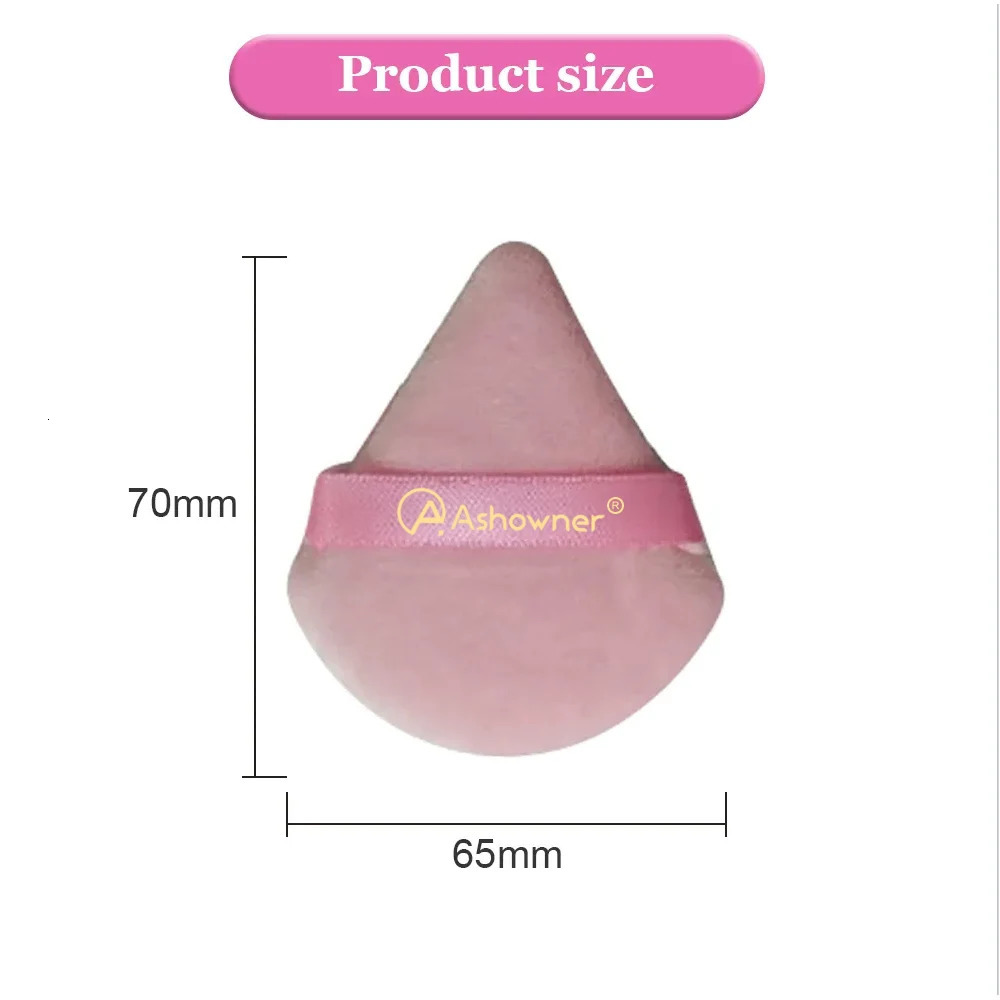 2/3/4/6Pcs Triangle Powder Puff Mini Makeup Sponge Cosmetics Soft Cotton Powder Puff Washable Velvet Makeup Puff Tool 240715