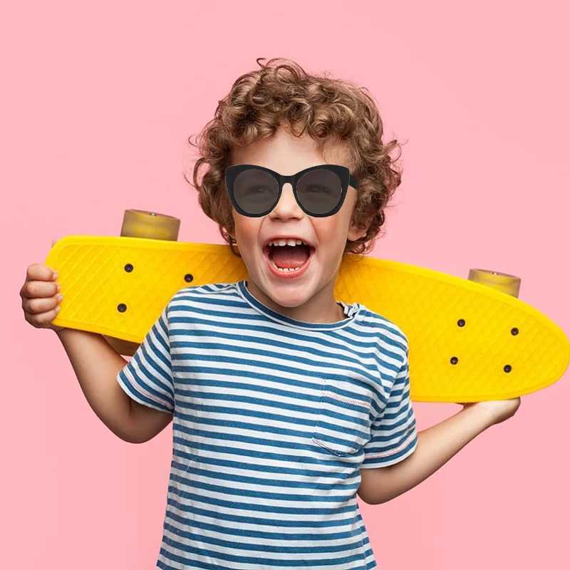 Sunglasses 2024 New Children Fashion Solid Colors Square Sunglasses UV400 Girls Boys Outdoor Simple Protection Sunglasses Kids Sun Glasses