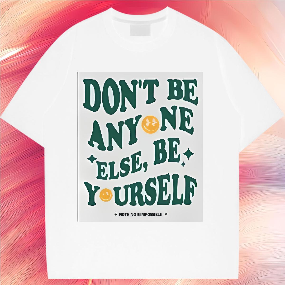 Fashion Casual Woman T Shirts Cotton O Neck Short Sleeves nothing is impossible 230g 100% Cotton Summer Casual Unisex Tshirts Custom Print Oversized 5