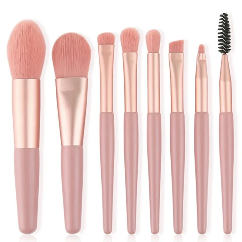 Portable 8Pcs makeup brush set Soft makeup concealer brush powder blusher loose powder brush eye shadow basic brush beauty tool 240715