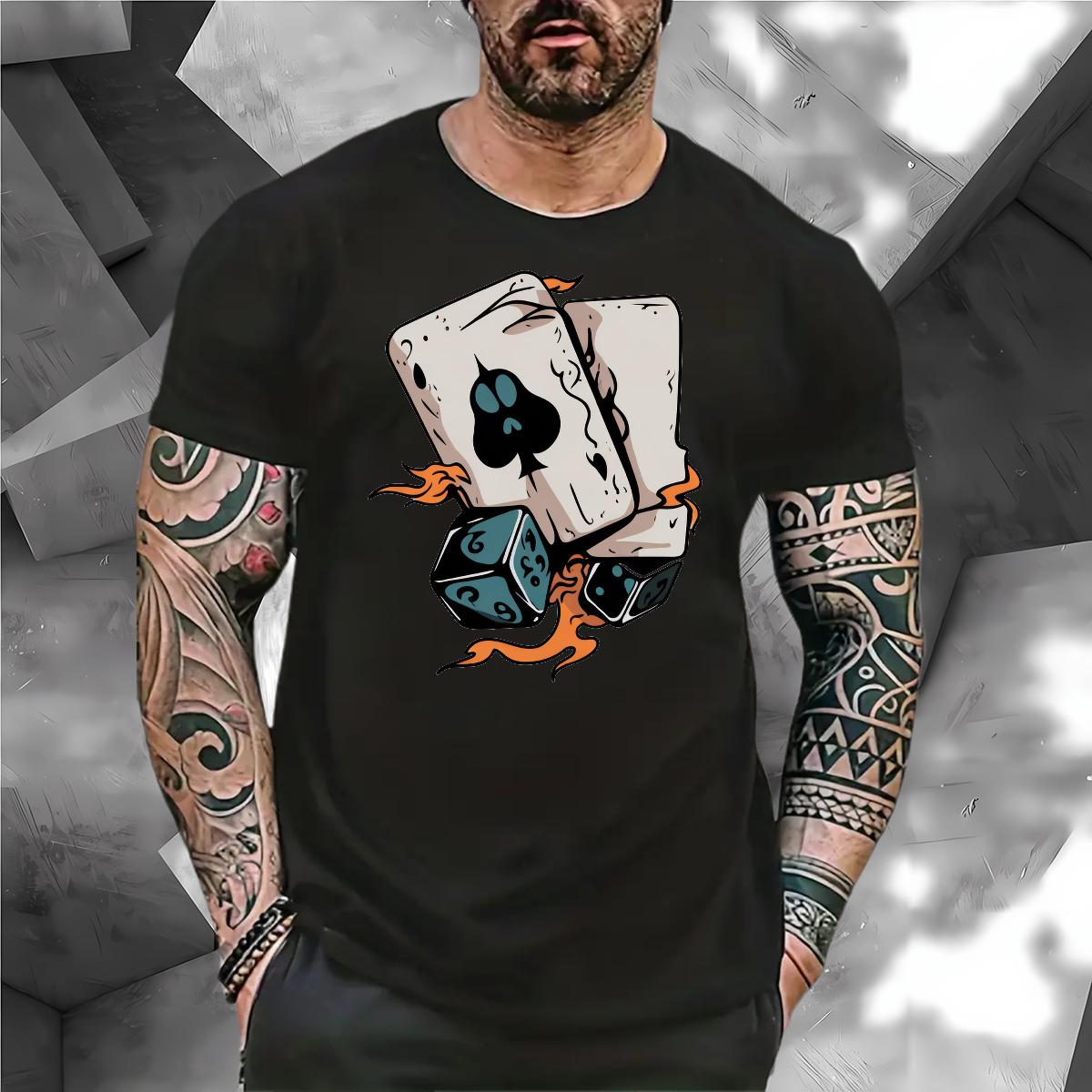 Designer T-Shirts Cards 100% Cotton 230g Custom Printing Couples T Shirts Street Short Sleeve Cotton O-Neck High Quality Wear