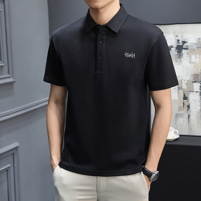 2024 Summer New Short sleeved POLO Shirt Simple Embroidered Polo Neck T-shirt Trendy Men's Top