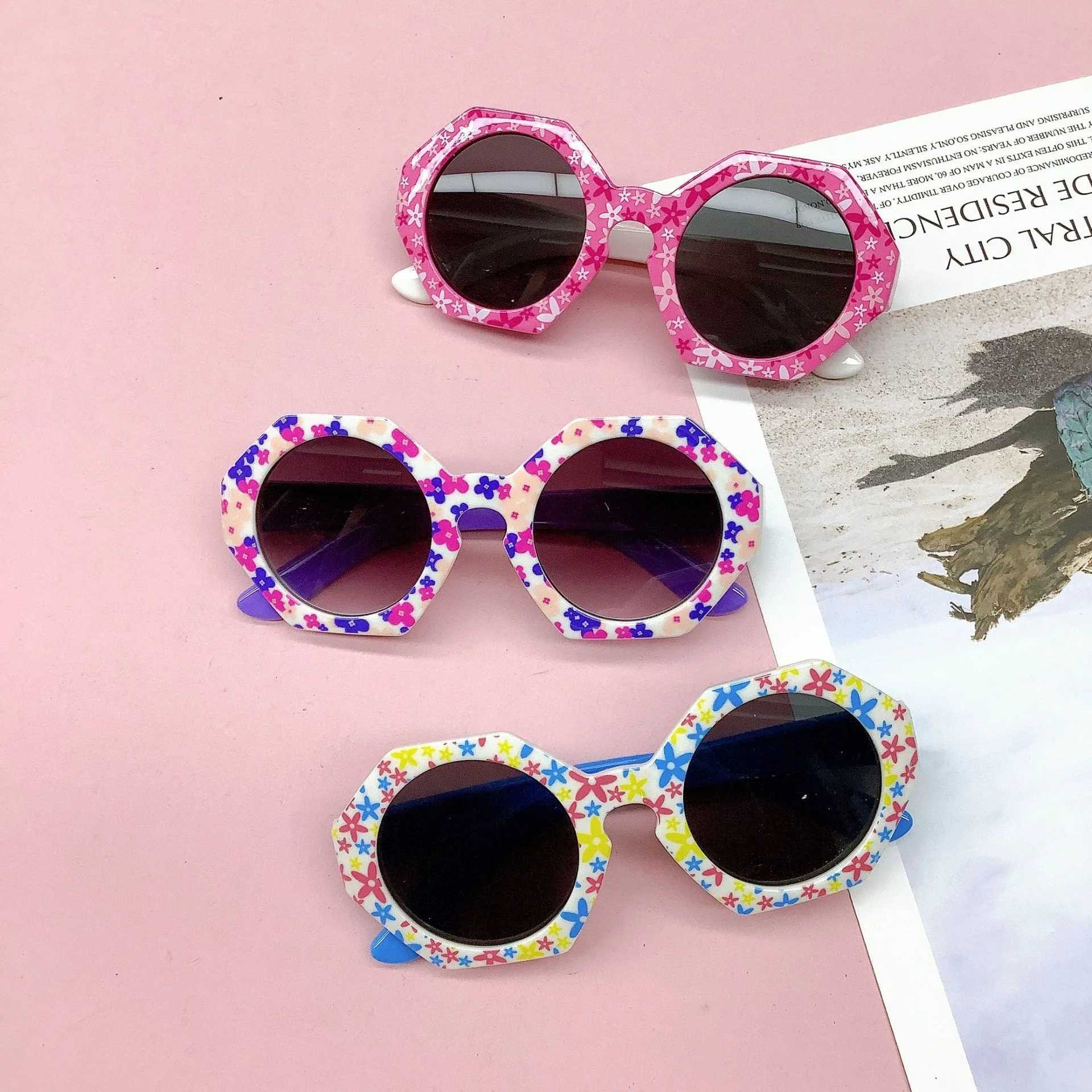 Sunglasses New childrens sunglasses Fashion wrapped flower UV protection trend Boys and girls Childrens sunglasses Sunvisor