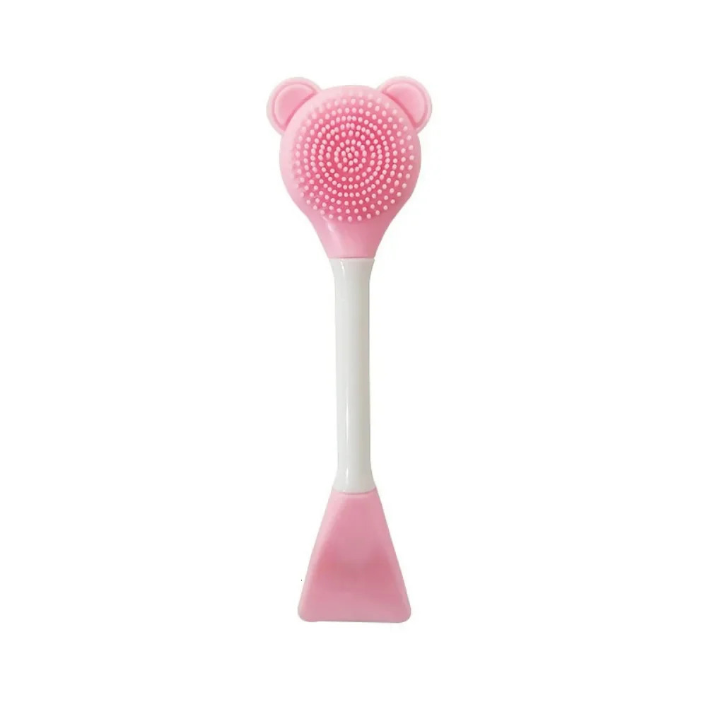 cleanser pore cleaner exfoliator cute bear shaped silicone cleansing brush scrub brush skin care tools 240715