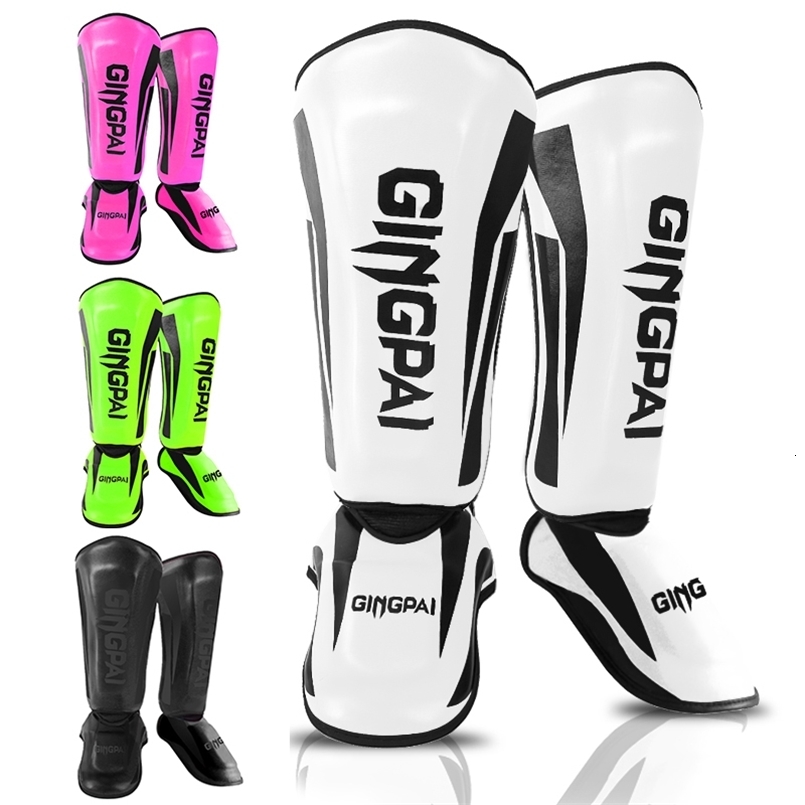 Youth/Adult Kids MMA Boxing Shin Guards Instep Kickboxing Ankle Support Equipment Karate Protectors Sanda Muay Thai Leggings DEO 240625Cj