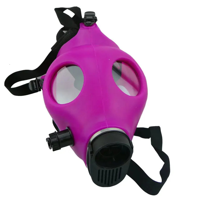 Silica Gel Gas Mask Fetish Latex Rubber Hood Breath Control Conquer Choking Headgear Cosplay Costume Party Wear 240712
