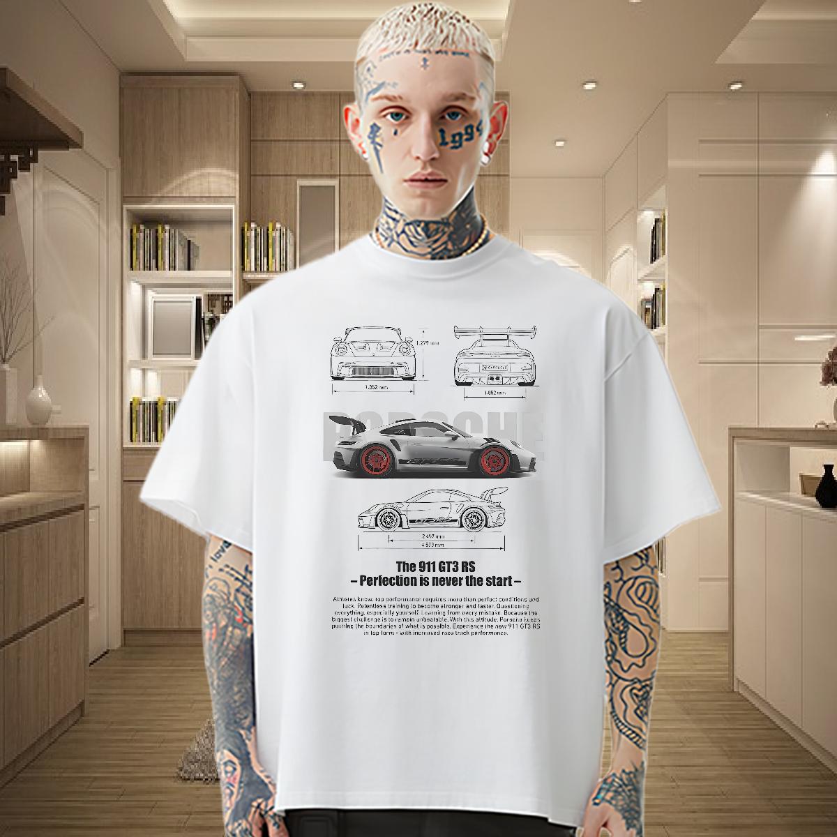 Cool Design Man T Shirts fashion 230g 100% Cotton Outdoor Breathable Short Sleeve Couples T Shirts DIY Customized White Plus Size Polos