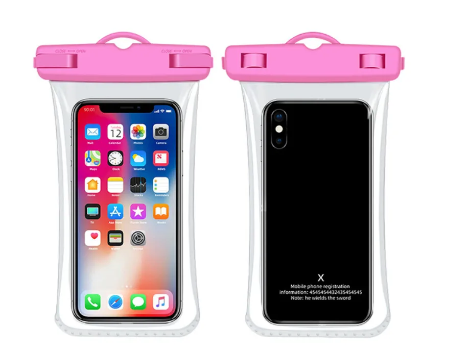 Wholesale Universal IPX8 Waterproof Phone Case For Samsung S8 S6 S7 Edge J5 Phone bag Dry Bag Pouch Clip For All Up Clear Waterproof Bag