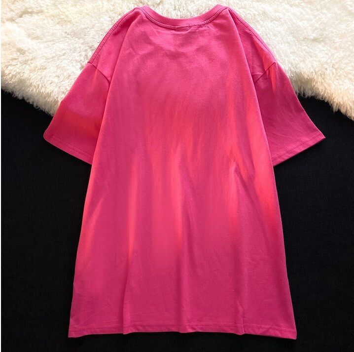 American Street Trend Loose Summer New Short-sleeved T-shirt Women's Korean Sweet College Style Casual All-match Top