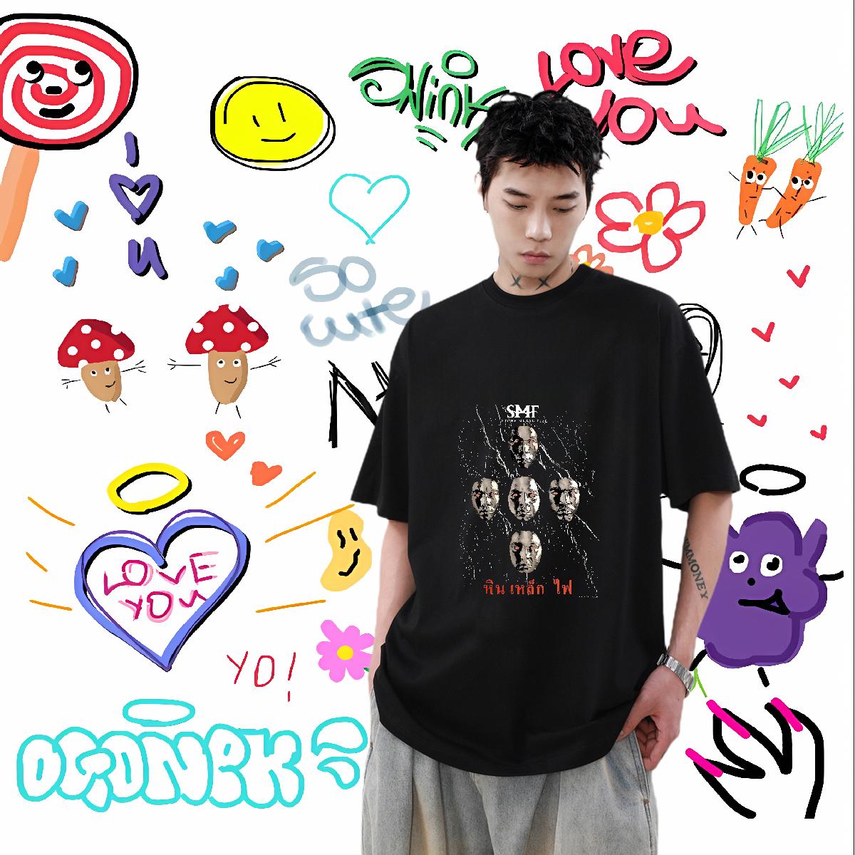 Brand T Shirts Men Black Oversized Men Tees Spring Summer Breathable Crew Neck Cotton Designer Polos