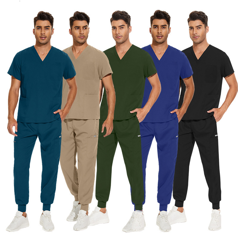 Short sleeved hand washing gowns for male female nurses, surgical isolation gowns, and caregiver uniforms in the operating room F716#108 235136
