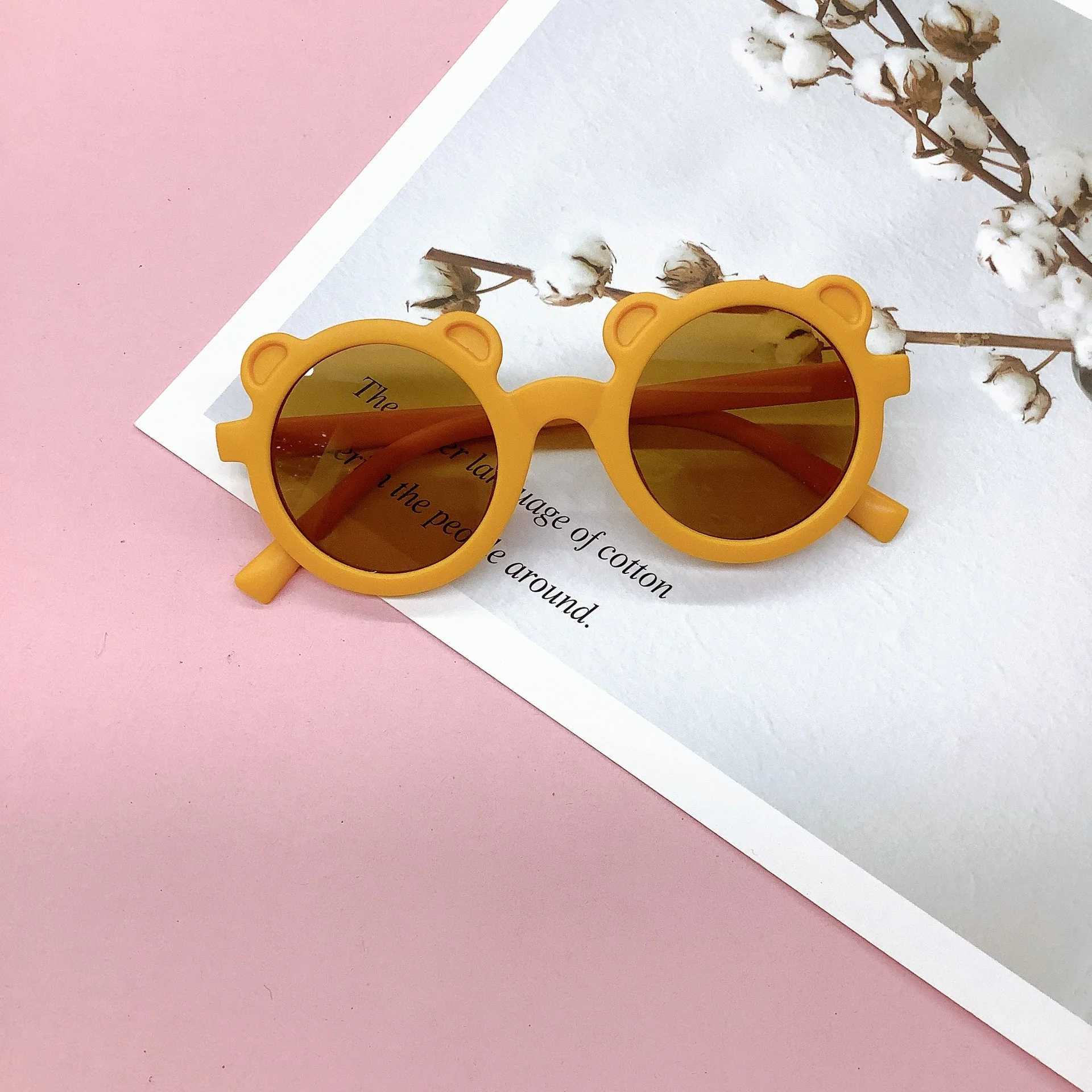 Sunglasses Bear scrub ins wind net red cute boys and girls childrens sunglasses UV resistant childrens sunglasses