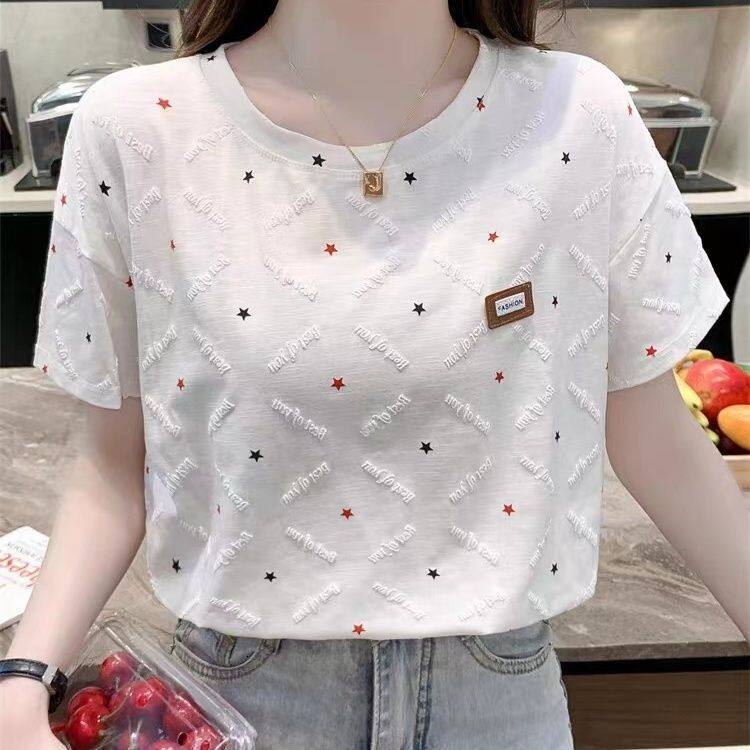 Designer Women's Short Sleeve 2024 Summer Short Sleeve Women's T-shirt Multi functional Loose Casual Top Sports Breathable Top