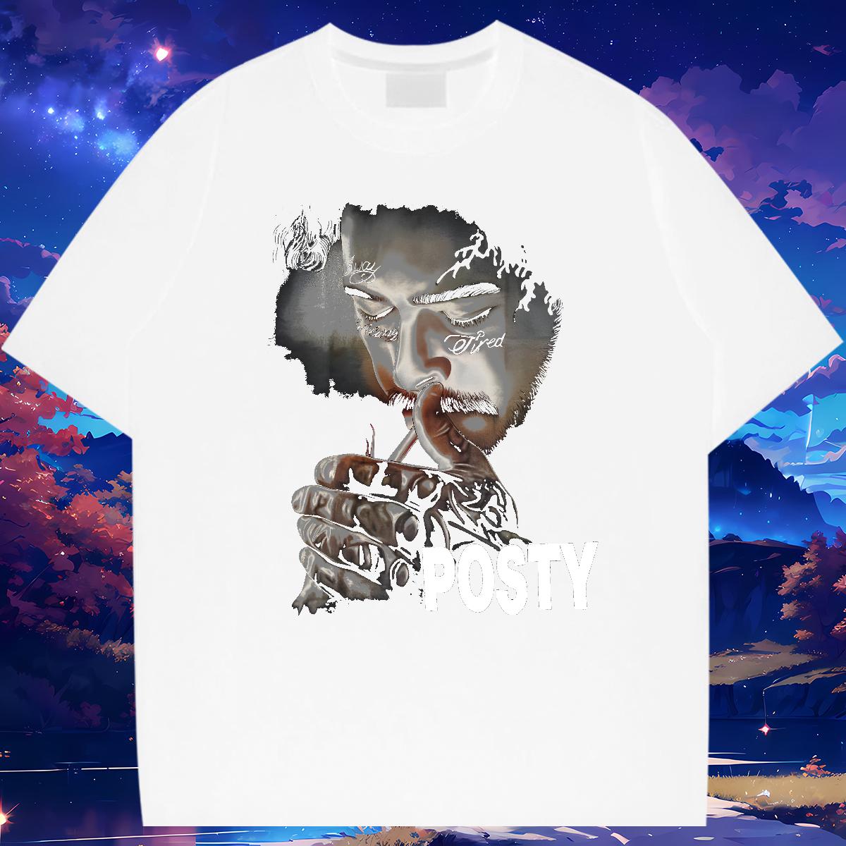 Popular T-Shirts ZCY-240626001 230g Cotton Street Wear Breathable Crew Neck Tshirts 2024 DIY DIY Anime Tops Tees