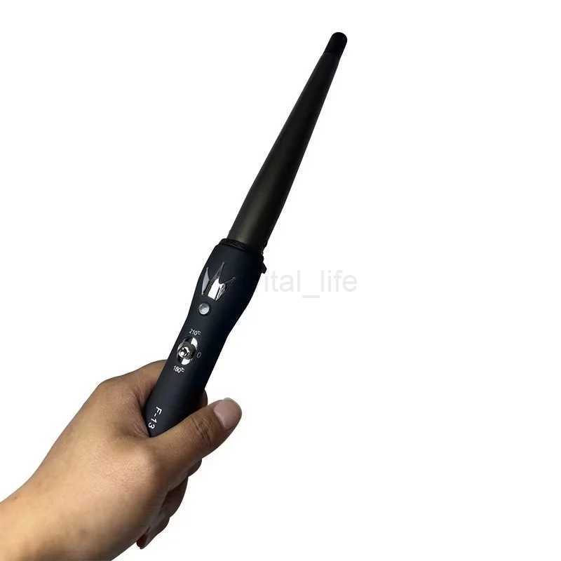 Rizadores De Cabello Curlers Conical Curling Iron Single Tube Ceramic Glaze Pear Flower Cone Electric Hair Curly 110-240 - VCL240716