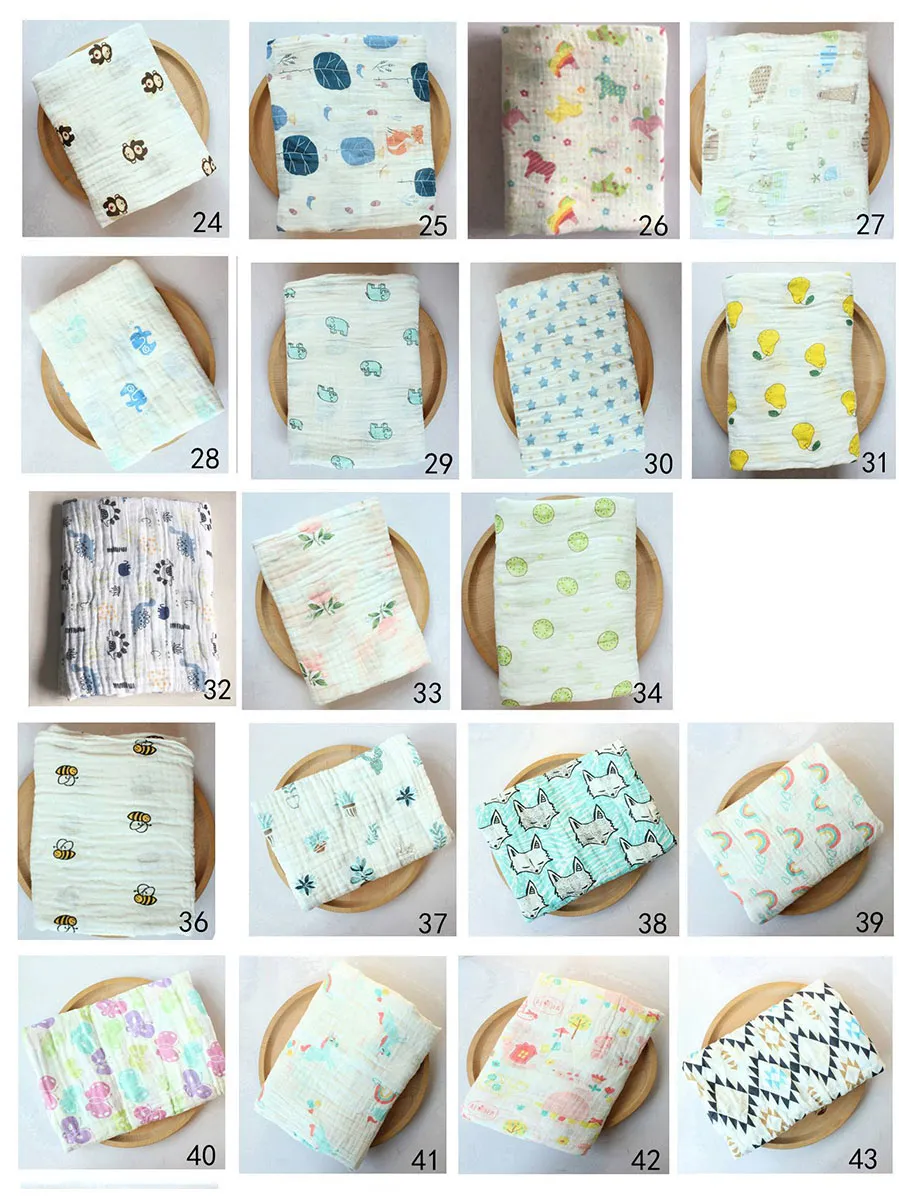 110 Styles Infant muslin blankets INS infants swaddle wrap blanket towelling baby spring summer Swaddlin flamingo animal 115*115cm C4833 LL