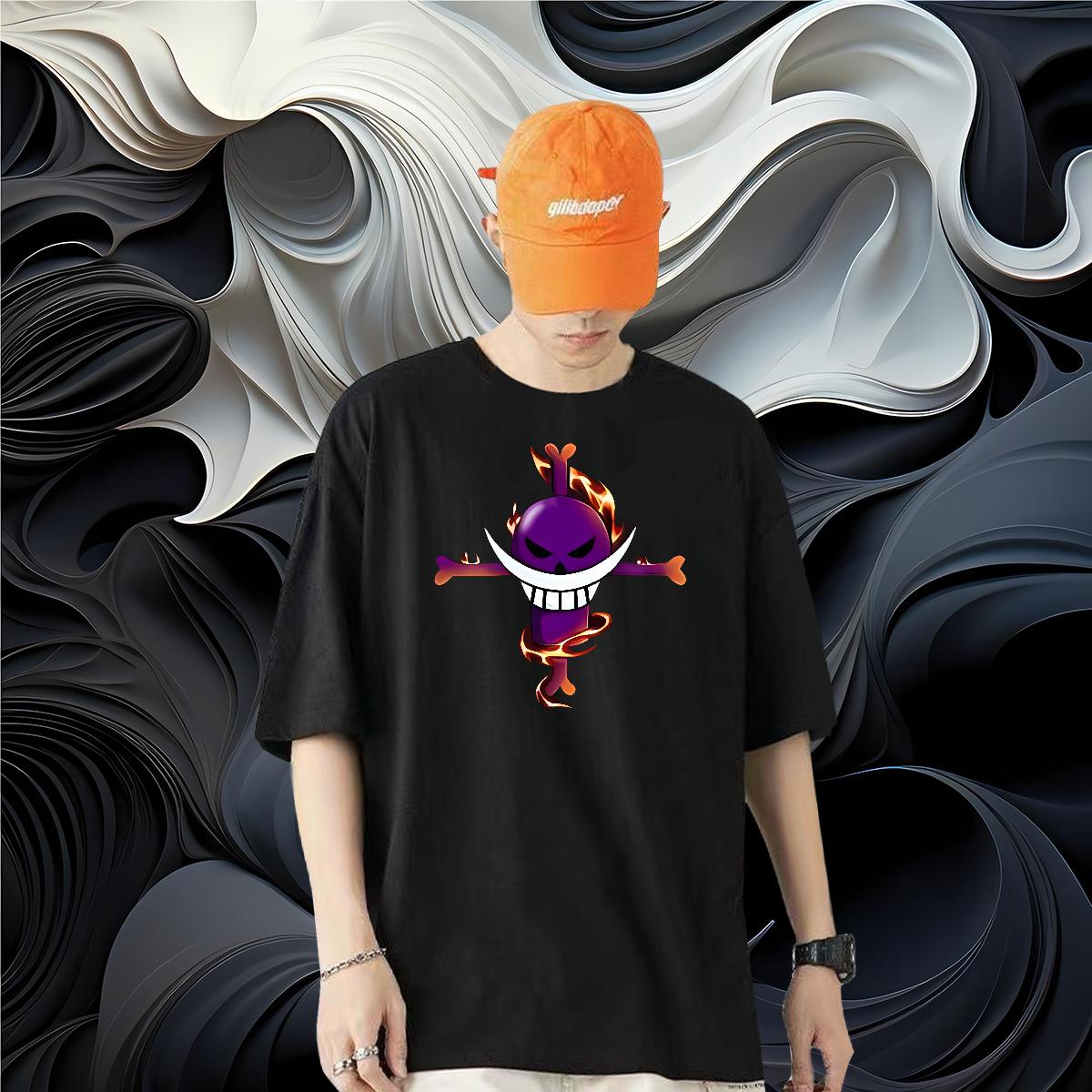 High Quality Mens T Shirts 1 230g Cotton Anime Printing Street Cotton Breathable Men Tees Wholesale Asian Size Tshirts