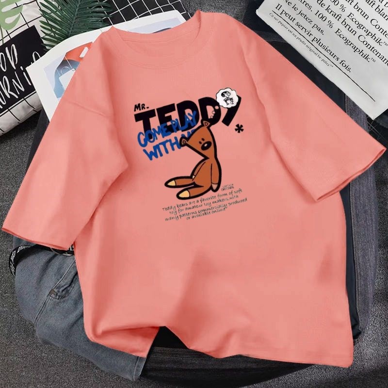 Designer's new women's T-shirt fashionable loose print plus size T-shirt short sleeved plus size T-shirt plus velvet top COD