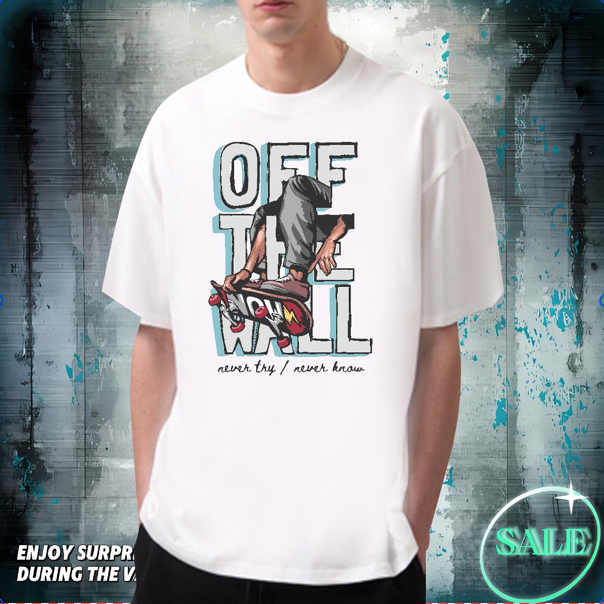 Designer Fashion T Shirts Men Graffiti Art 230g Cotton Custom Anime Men Clothes T-Shirt Sport 180g Cotton Cool Tees