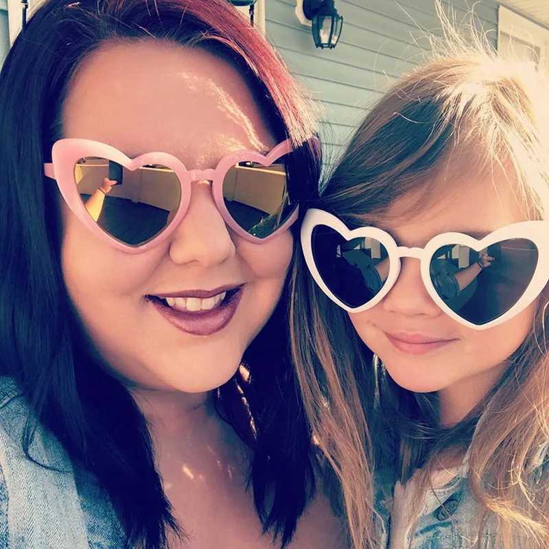 Sunglasses Heart-Shaped ChildrenS Sunglasses Girls Boys Vintage Outdoor Uv400 Protection Eyewear Cute Full Rim Kids Sun Glasses Goggles