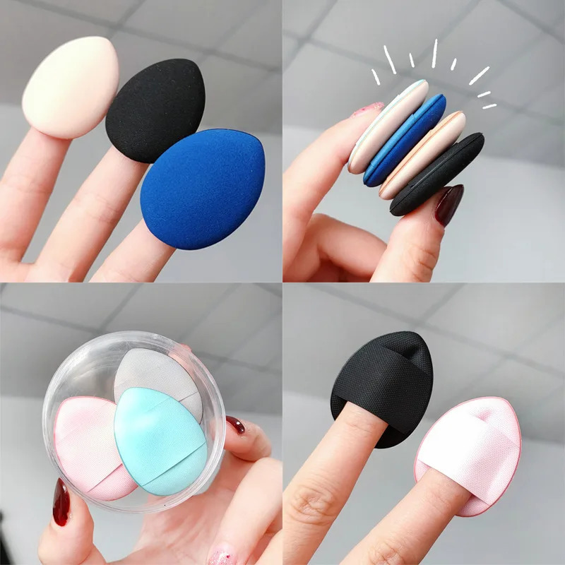 5/10 mini finger puff foundation make-up powder detailed makeup sponge face concealer mixed cosmetics accessories makeup tools 240715