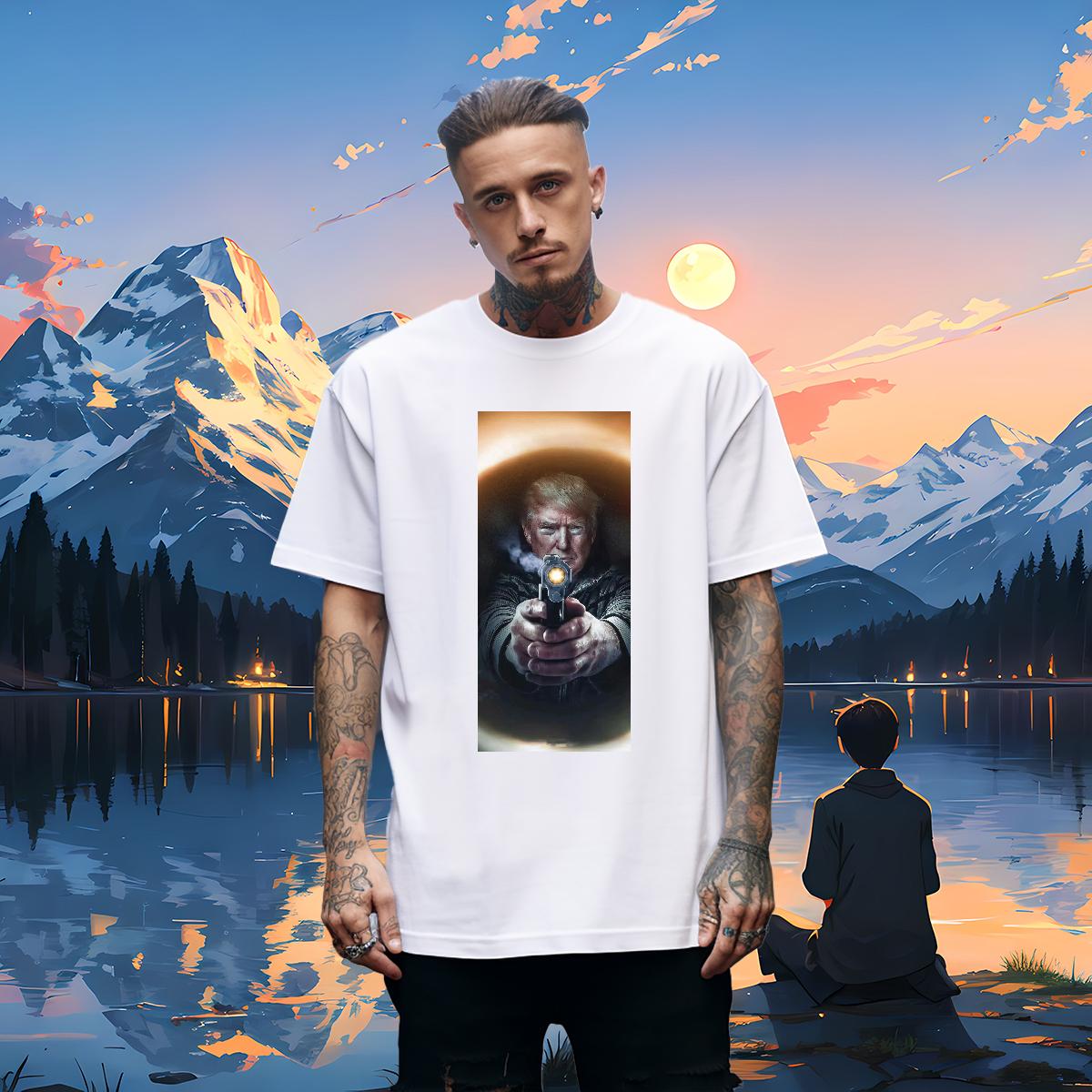 Loose Men T Shirts Fight 230g 100% Cotton Anime Printing Street Cotton Breathable Mens Tshirts Stylist Custom Printing Wear