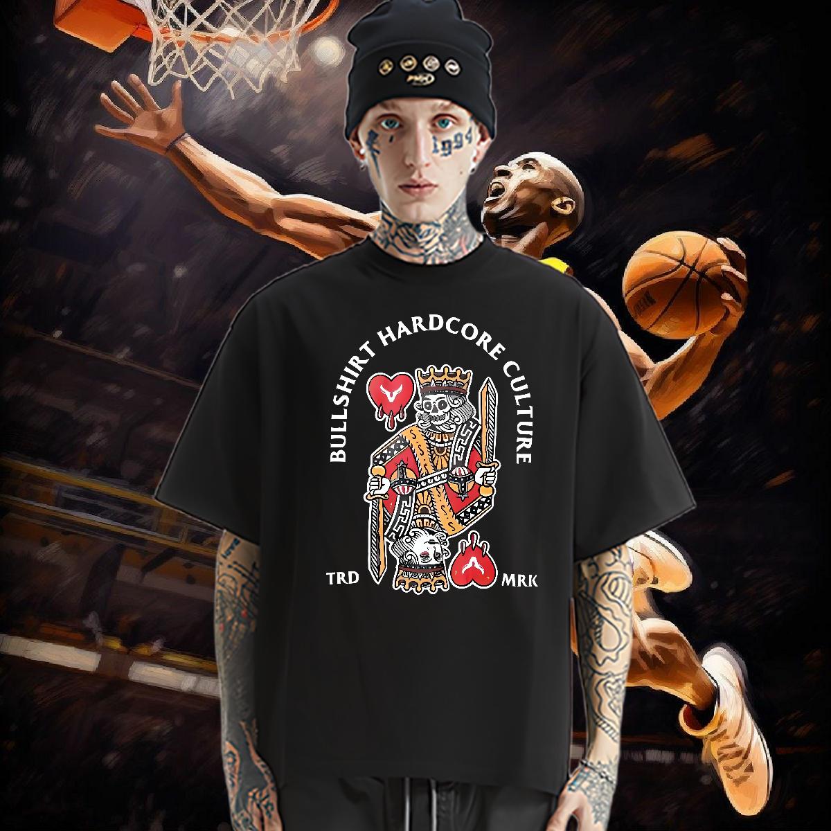 Classic Casual T-Shirts for Men fashion 230g 100% Cotton White Plus Size Street Wear Mens Tshirts Crew Neck Cotton Comfortable