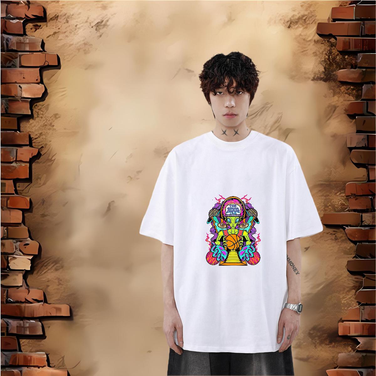 Classic Mens T Shirts Oversized S-3XL Tshirts Daily Outfit 180g Cotton Loose Fit Top Tees