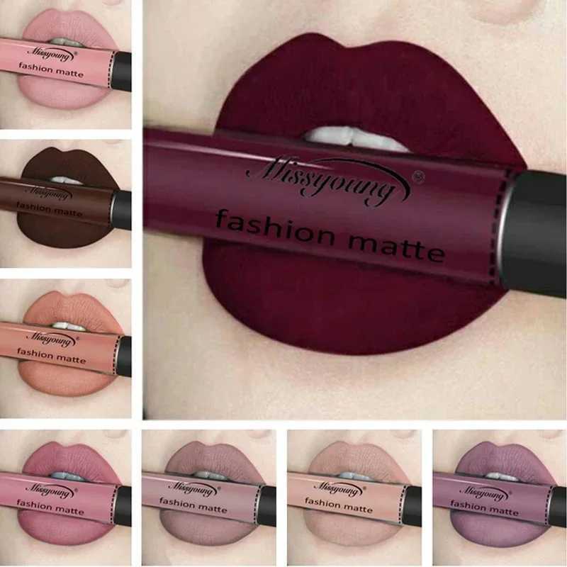 New Brand Makeup Lipstick Matte Lipstick Brown Nude Chocolate Color Liquid Lipstick Lip Gloss Matte Batom zxx240715