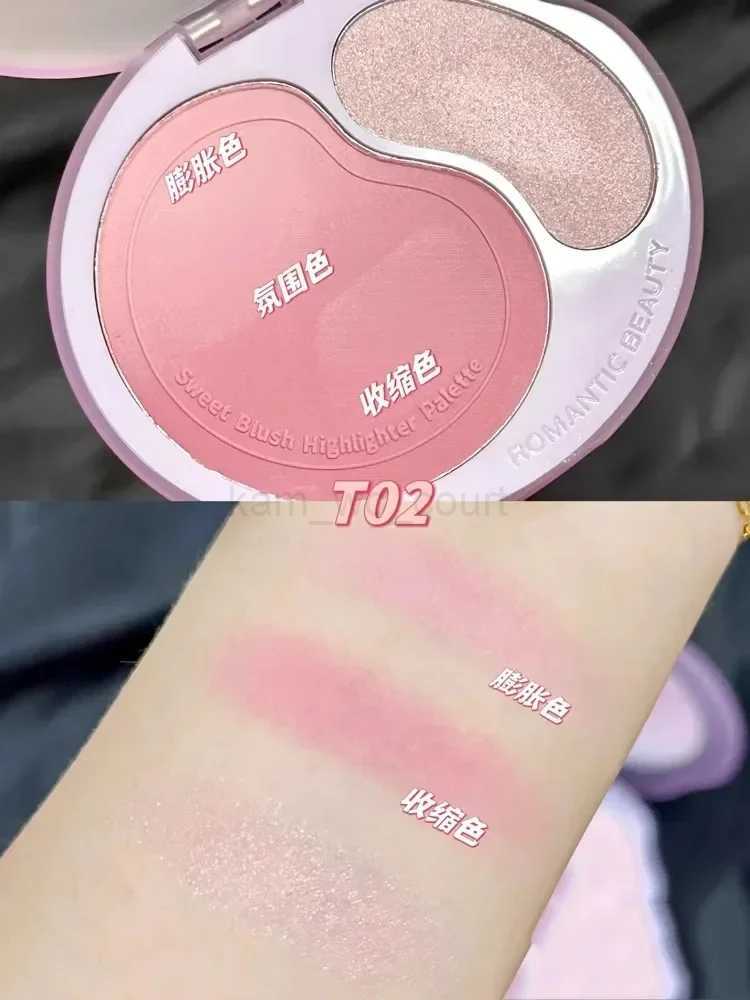 Romantic Beauty Gradient Blush Palette Natural Brighten Long Lasting Blusher Highlighting Finishing Rare Beauty Female MakeupM240716