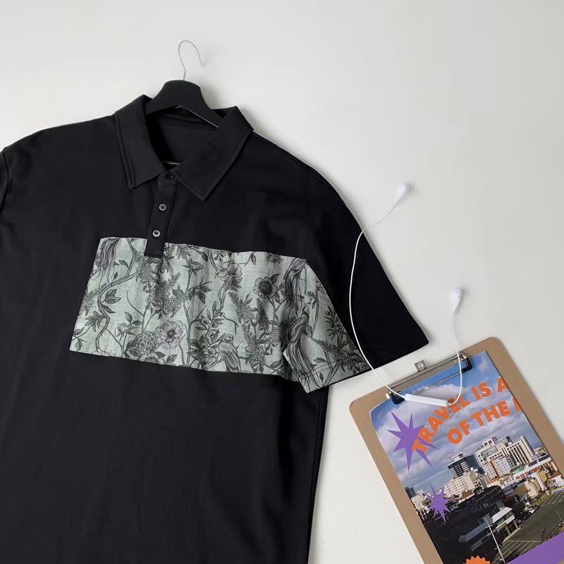 Short t-shirt for polo shirt 2023 new summer thin style business casual men's half sleeved top trend