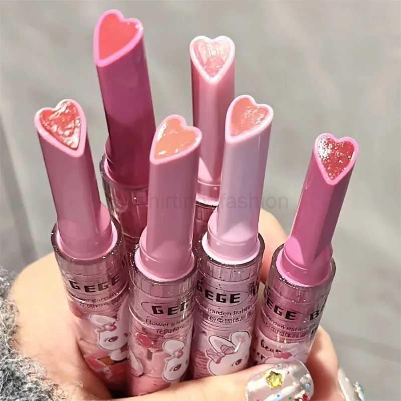 Jelly Water Mirror Solid Lip Gloss Cute Rabbit Heart-shaped Lip Glaze Waterproof Long Lasting Lipstick Non-stick Cup CosmeticsCL240716
