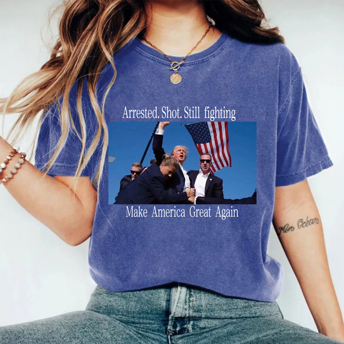 t shirt women tank top women Trump assassination crew Neck Cotton Short Sleeve Breathable Daily Outfit tshirt womens t shirt tshirts clothes woman ren