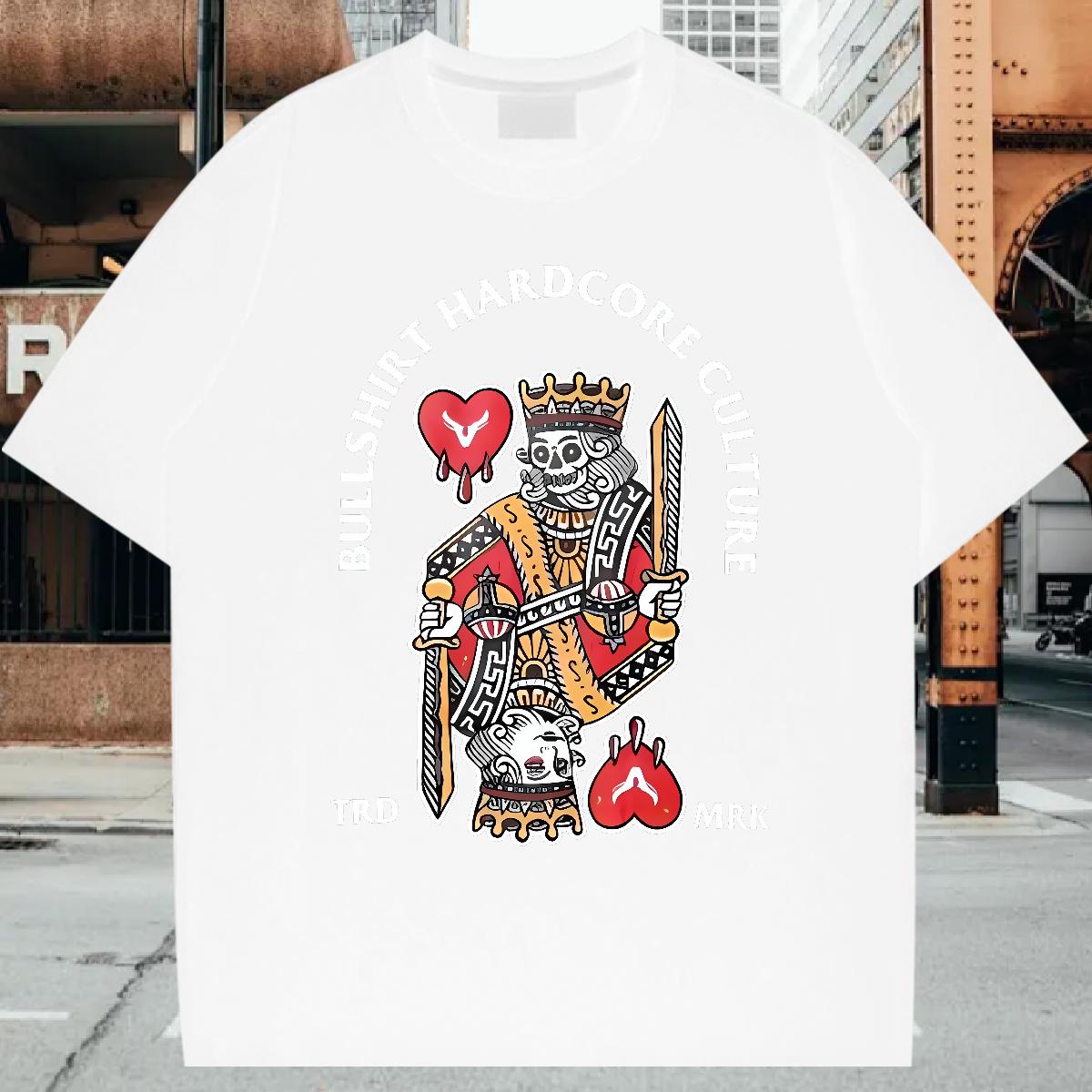 Customized Mens T Shirts fashion 100% Cotton 230g Skull Daily Outfit Tshirt for Man Woman Cotton Breathable Short Sleeve Brand