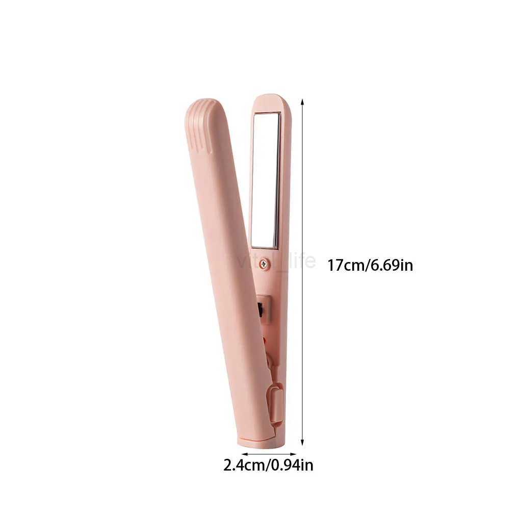 USB Portable Cordless Hair Straightener Curler Easy To All Hair Types USB Rechargeable Curling IronCL240716