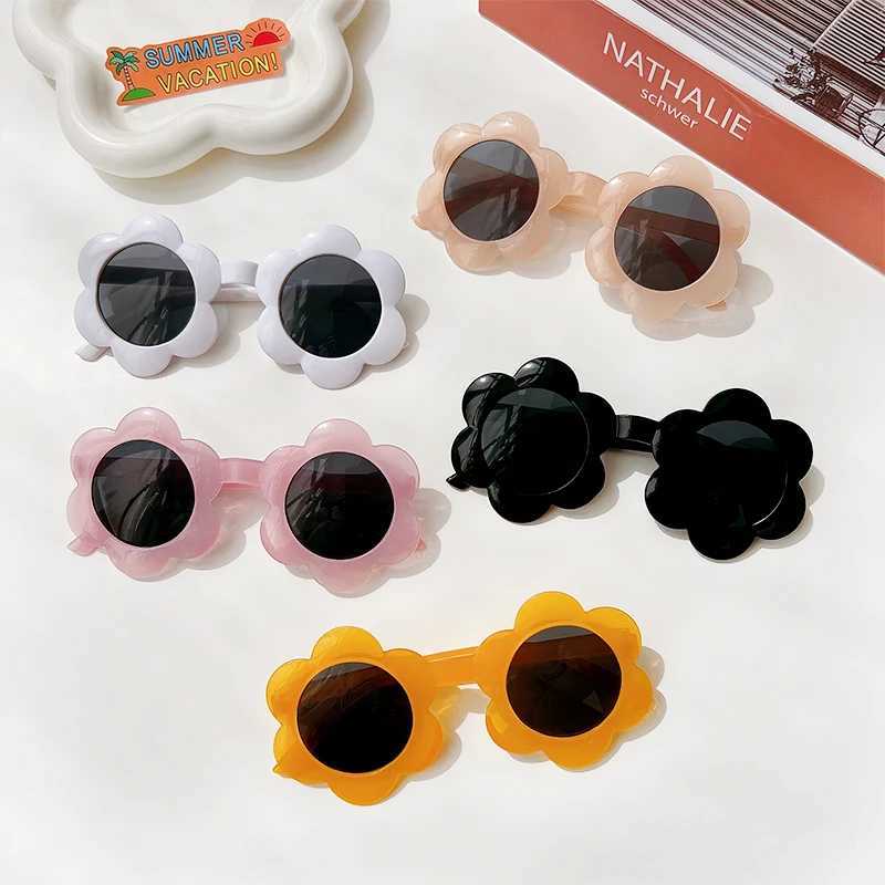 Sunglasses Raindo 2023 Children Cute Cartoon Flower Heart Sunglasses Kids Round Glasses Baby Fashion Colors Sunglasses Boys Girls Eyewear