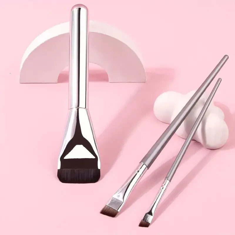 Ultra thin basic brush one line of basic brush ultra-thin traceless invisible eyeliner brush 3 cosmetic brushes tool set 240715