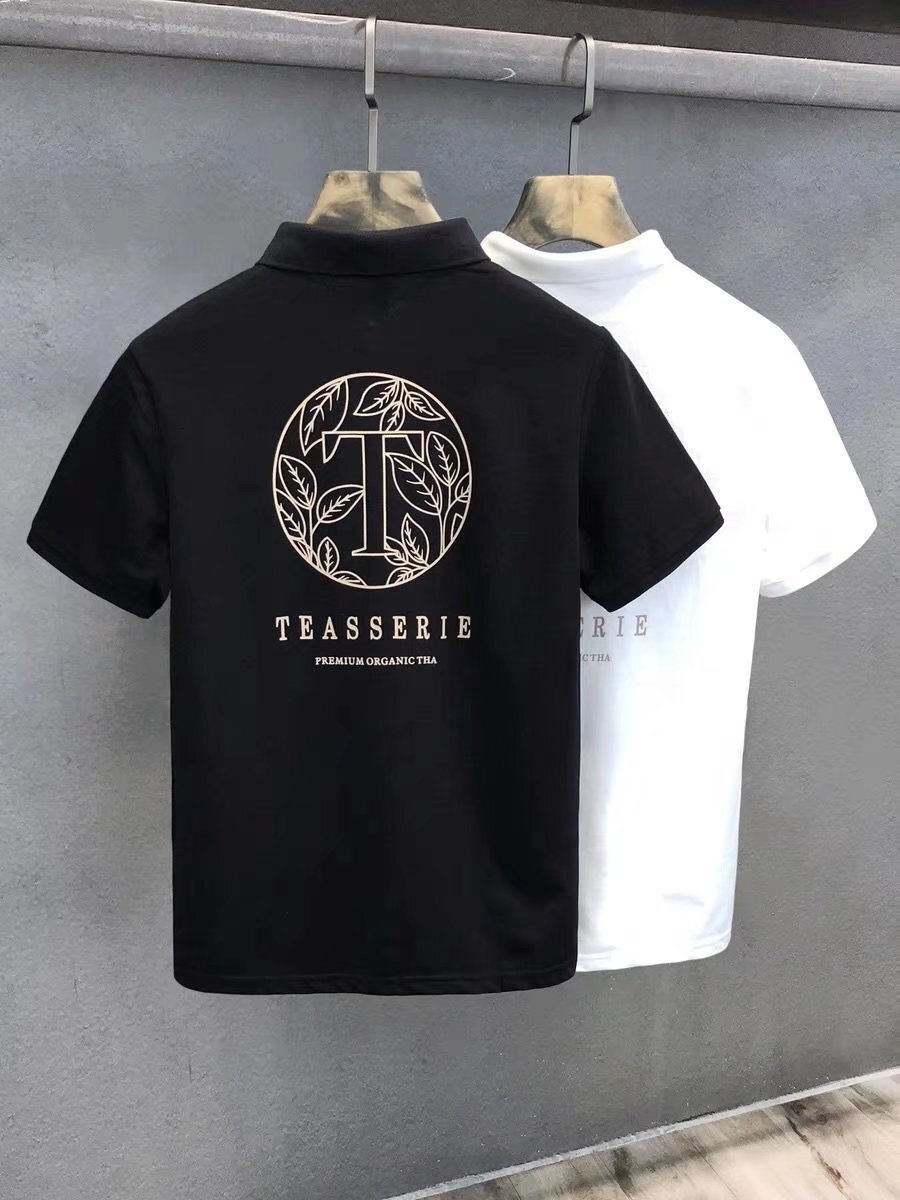 New Short sleeved Instagram Versatile Art Minimalist POLO Shirt for Men Summer Youth Fashion Standard Trend