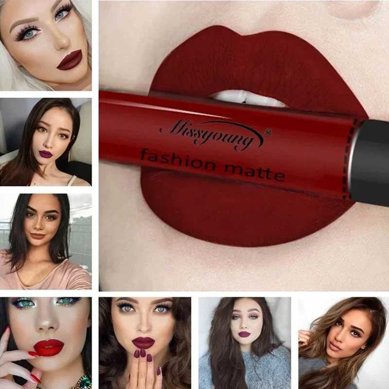 New Brand Makeup Lipstick Matte Lipstick Brown Nude Chocolate Color Liquid Lipstick Lip Gloss Matte Batom zxx240715