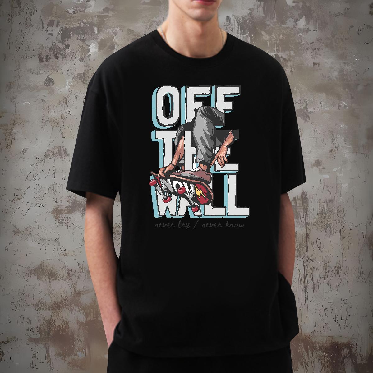 Loose Men Tops Tees Graffiti Art 100% Cotton 230g Short sleeve Cotton Soft Casual Beach T Shirts Men Oversized Factory Direct Clothings