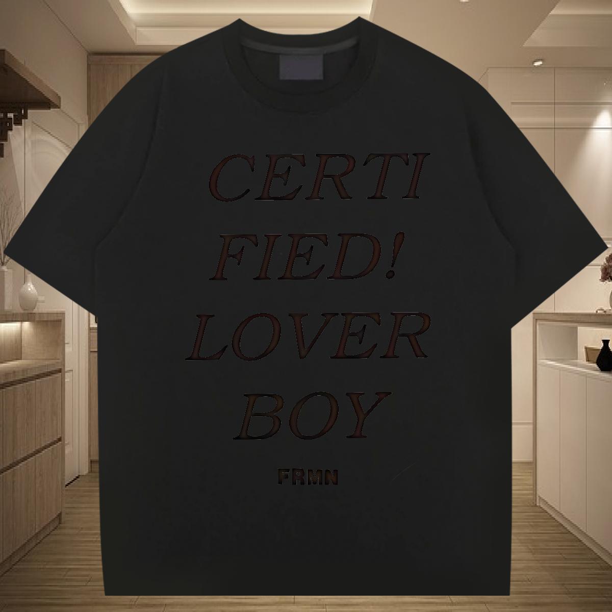 High Quality Men T Shirts fashion 230g Cotton Casual Round Neck Short Sleeve Men Tops Tees 2024 New Anime Print Clothes