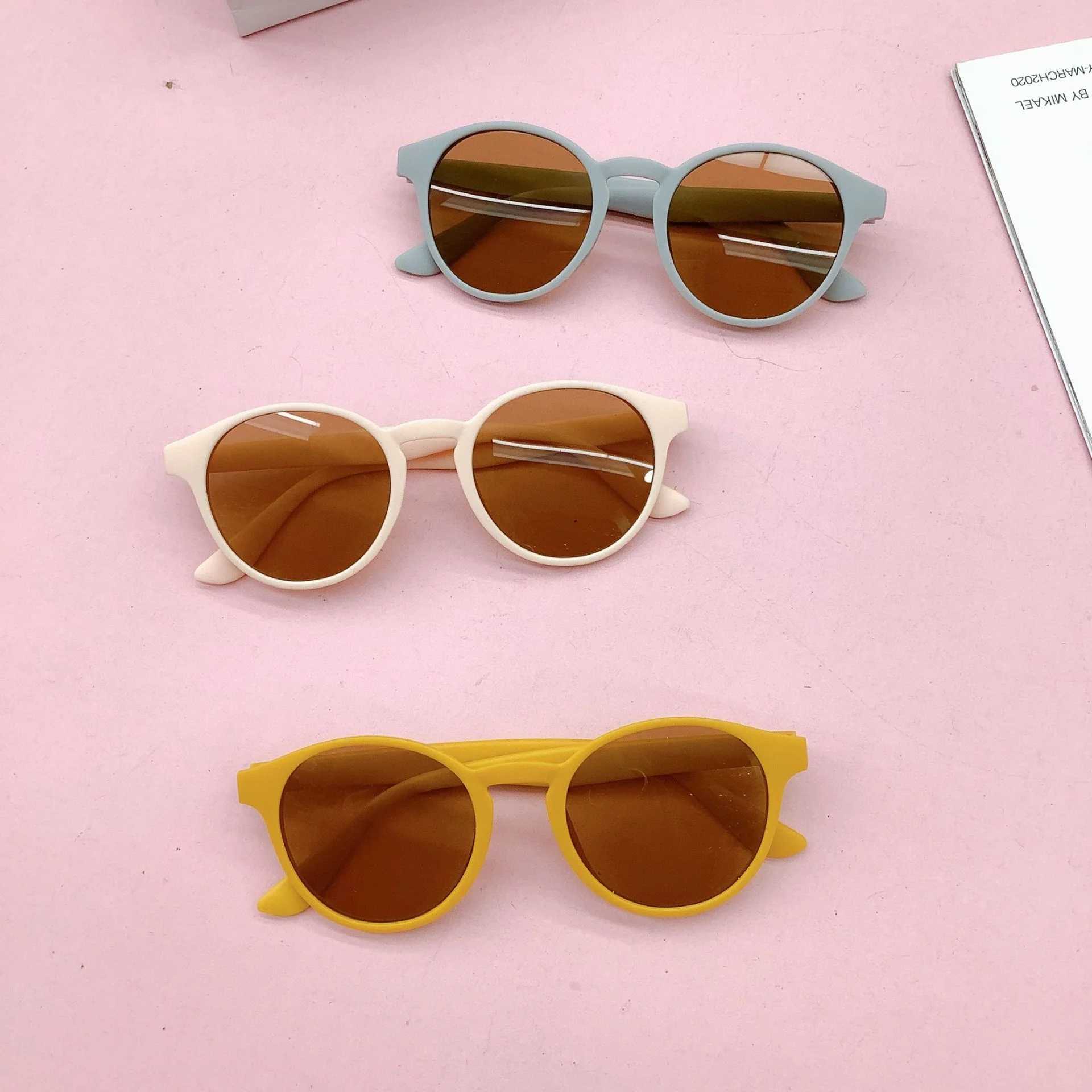 Sunglasses New Childrens Sunglasses Fashion Trend Baby Sunglasses Edition Boys and Girls Glasses