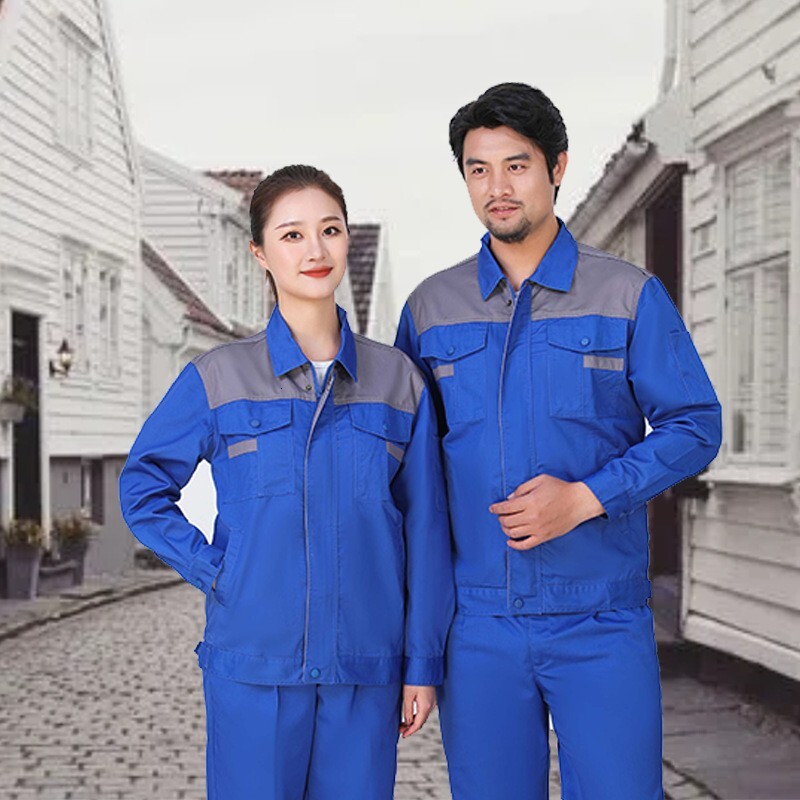 Straight hair dirt resistant set workshop, auto repair, welding, labor protection clothing, men's and women's workwear, embroidered wordsF71