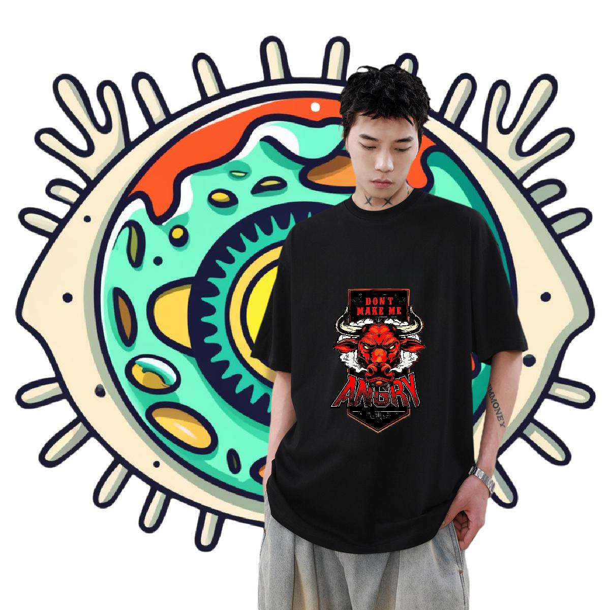 New Designer T Shirt For Man Cartoon Print Tshirts Home Outdoor Short sleeve Cotton Soft Loose Fit Wear